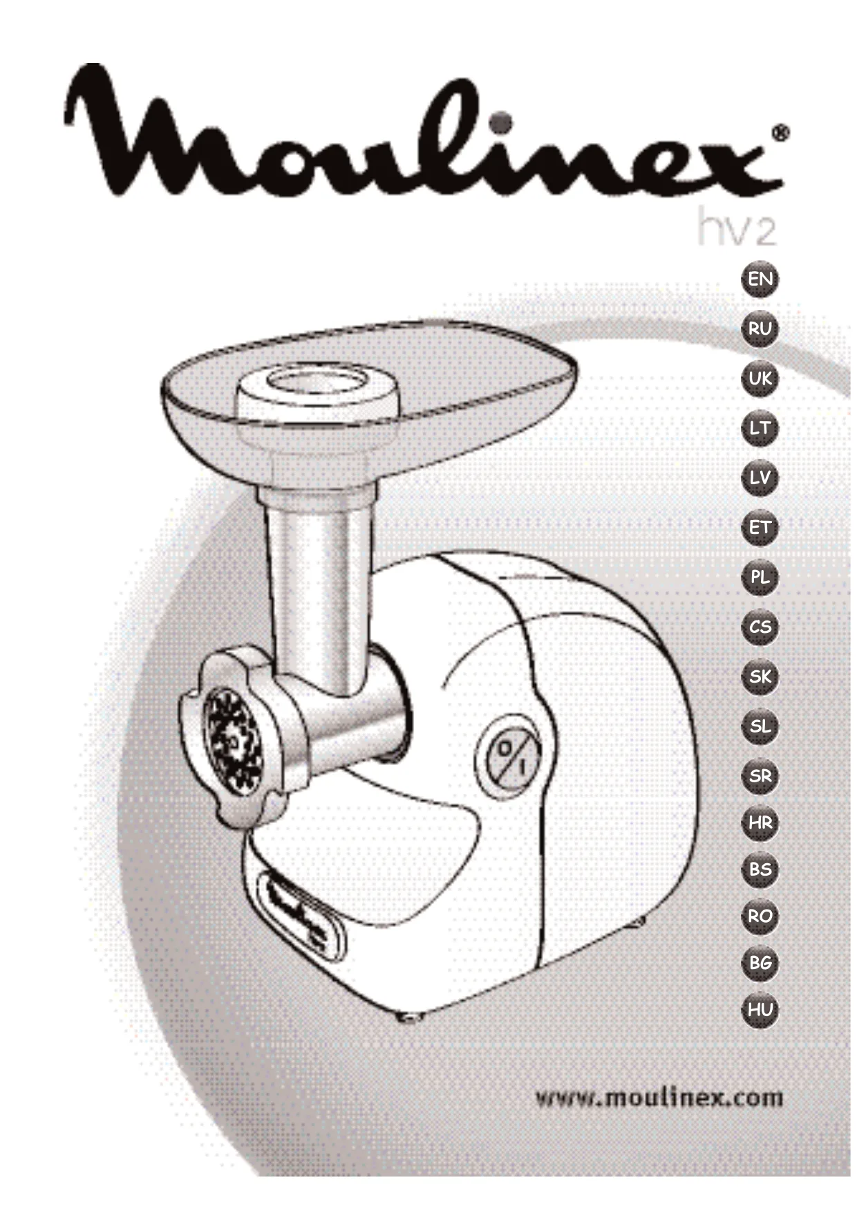 Первая страница инструкции Moulinex ME205131/35A