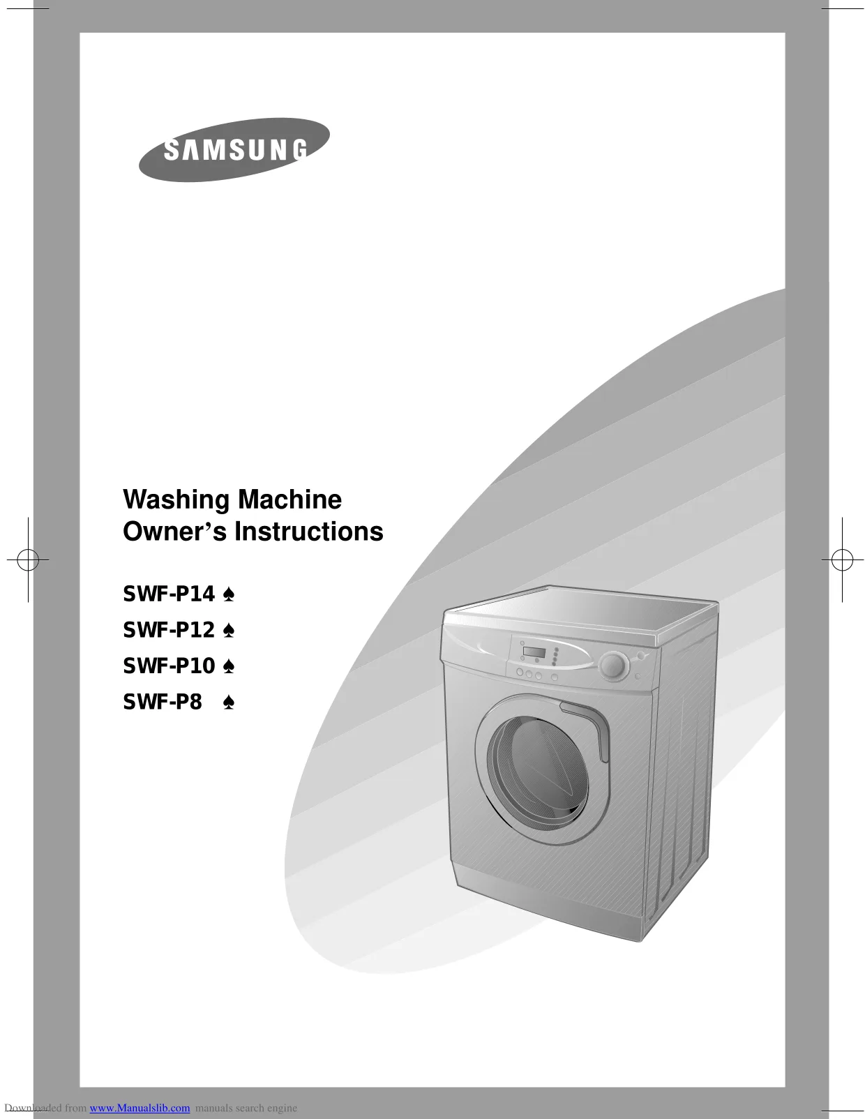 Первая страница инструкции Samsung SWF-P10EW/YMN