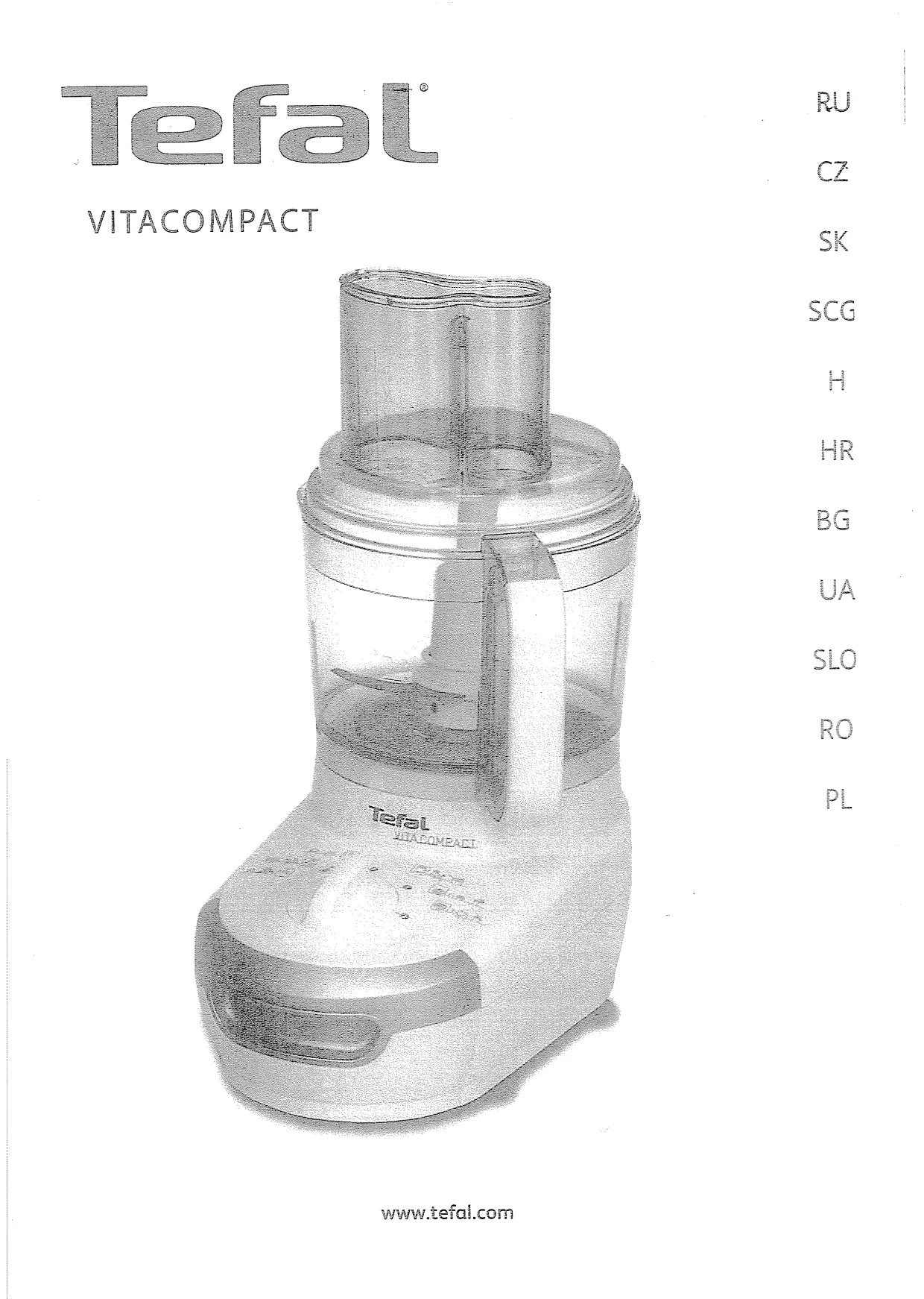 Первая страница инструкции Tefal FP4101AD/70