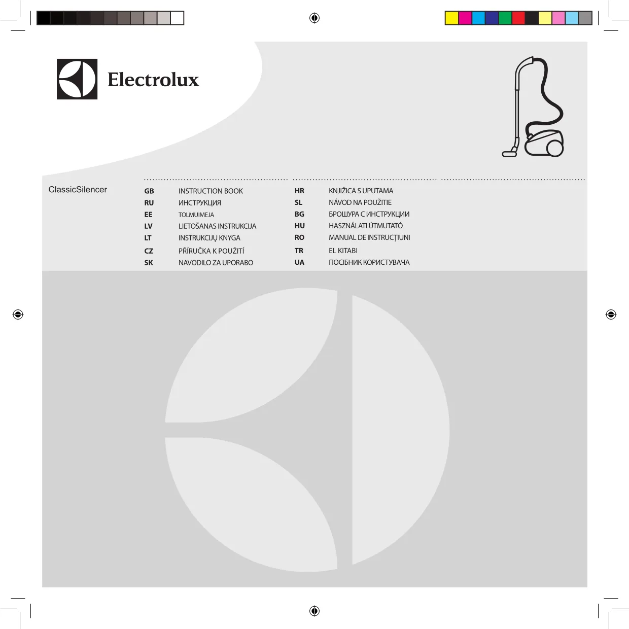 Первая страница инструкции Electrolux ZCS2540CS