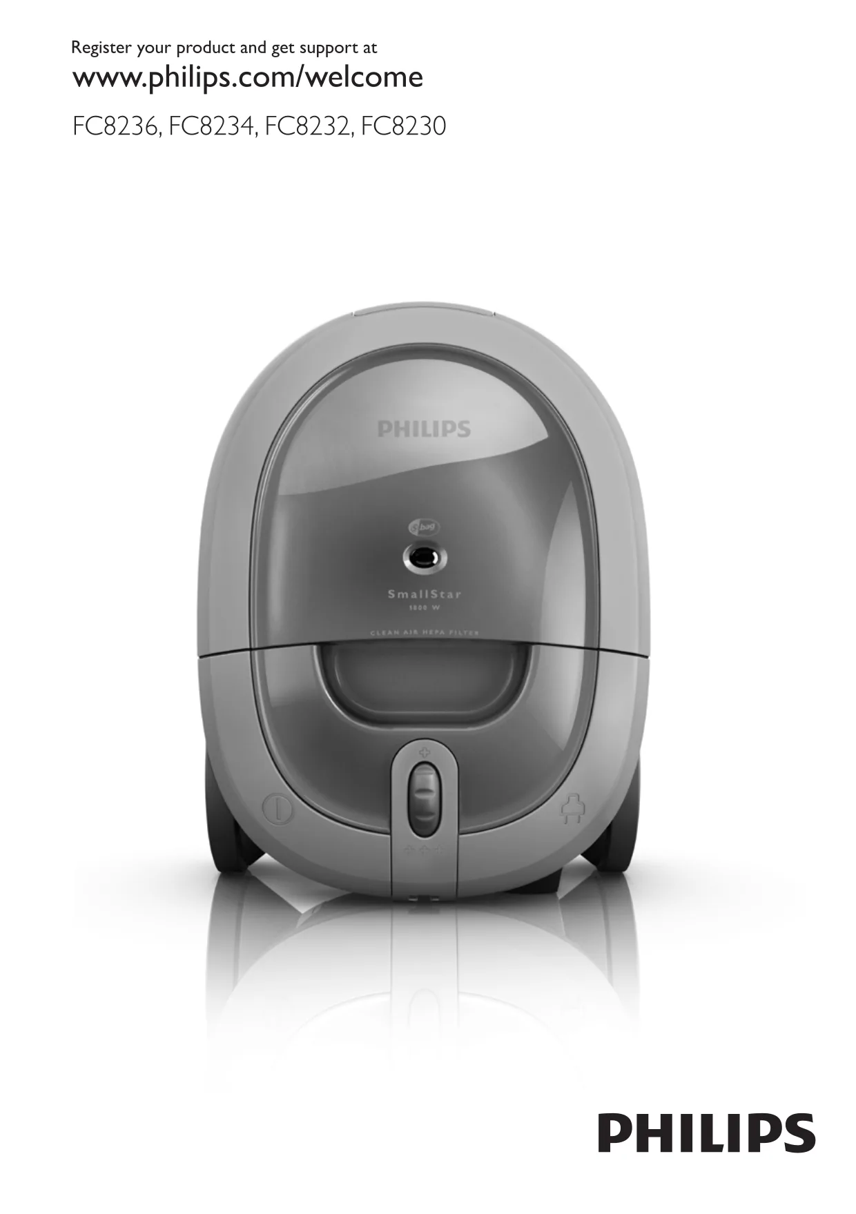 Первая страница инструкции Philips FC8230/60
