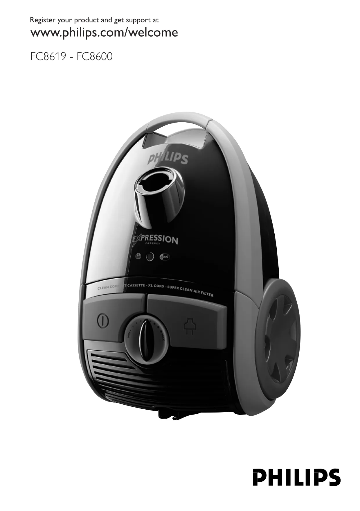 Первая страница инструкции Philips FC8600