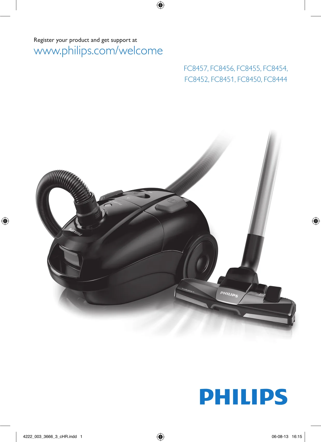 Первая страница инструкции Philips FC8455