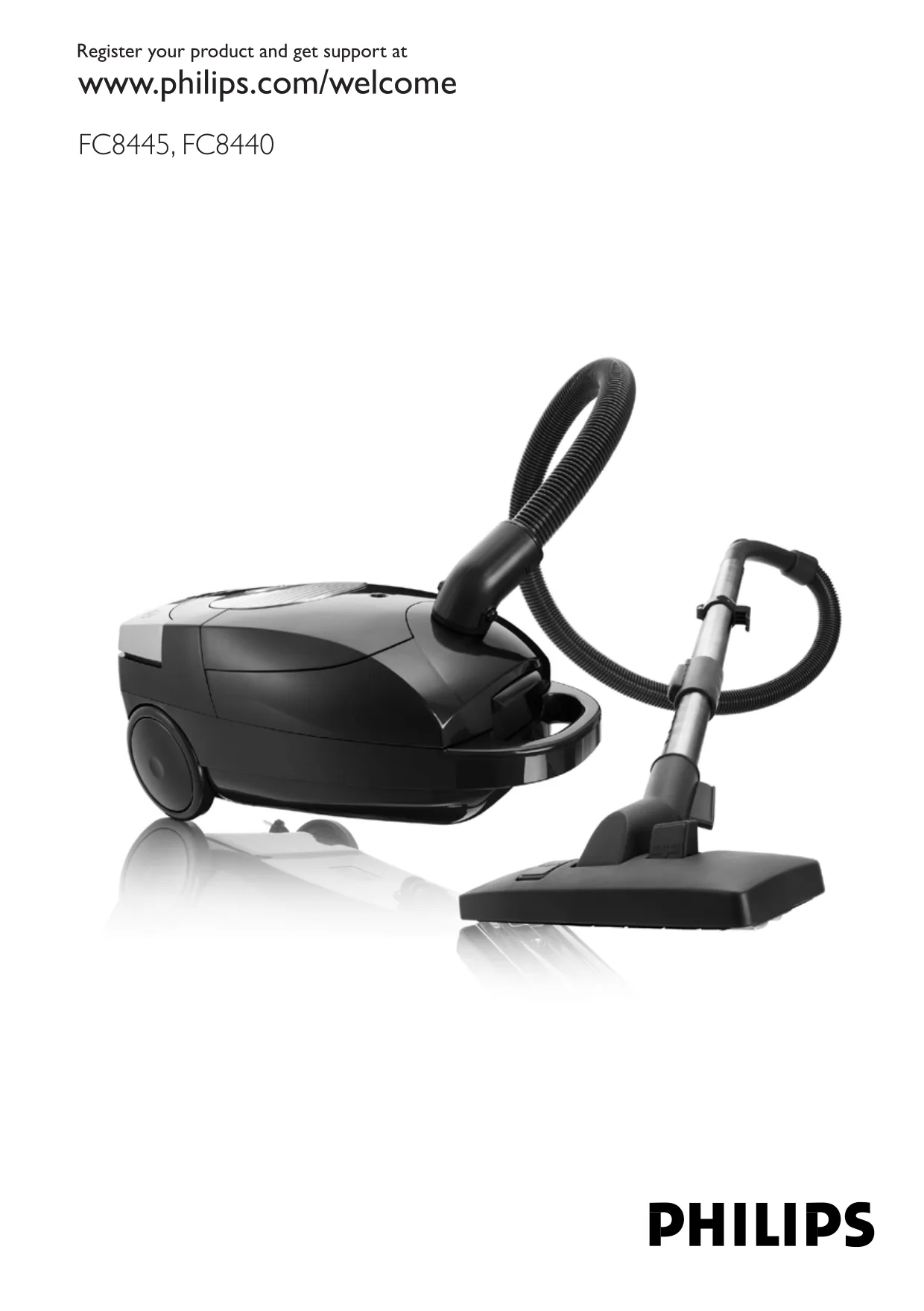 Первая страница инструкции Philips FC8445