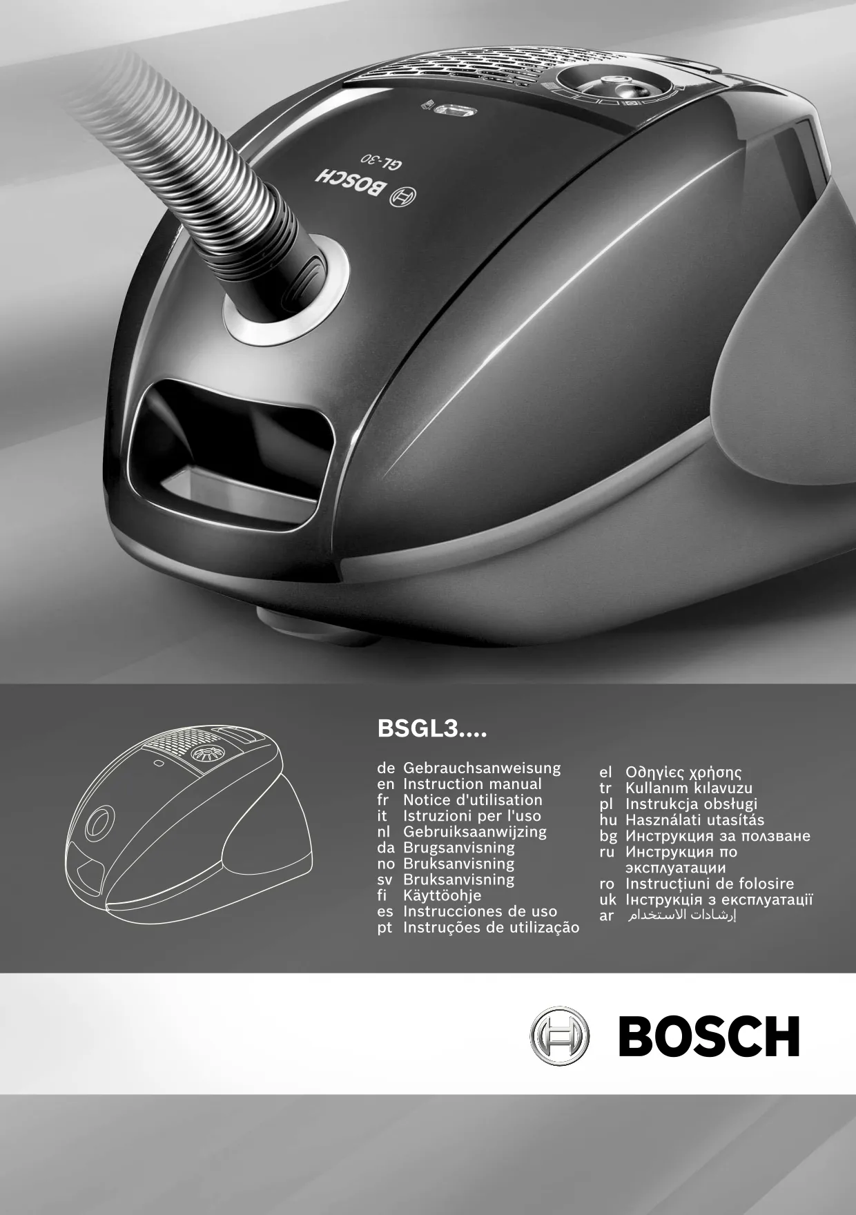 Первая страница инструкции Bosch BSGL32180/03