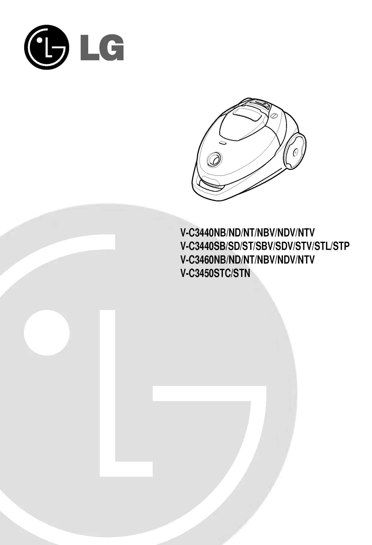 Первая страница инструкции LG V-C3460