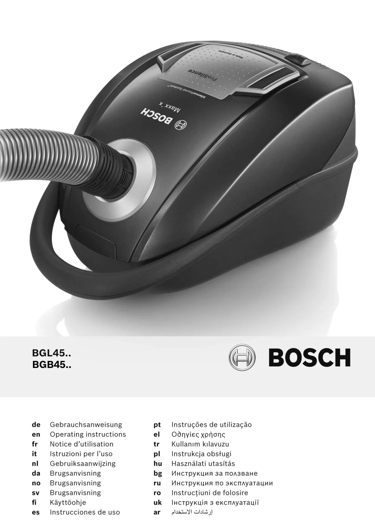 Первая страница инструкции Bosch BGB45331/03