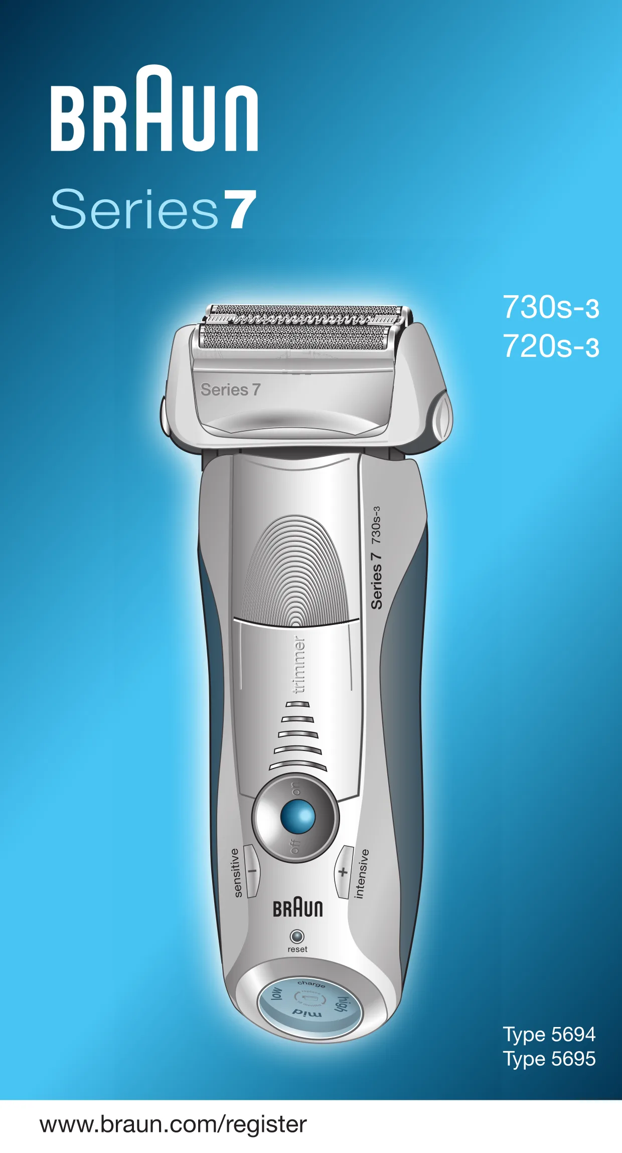 Первая страница инструкции Браун 730s-3