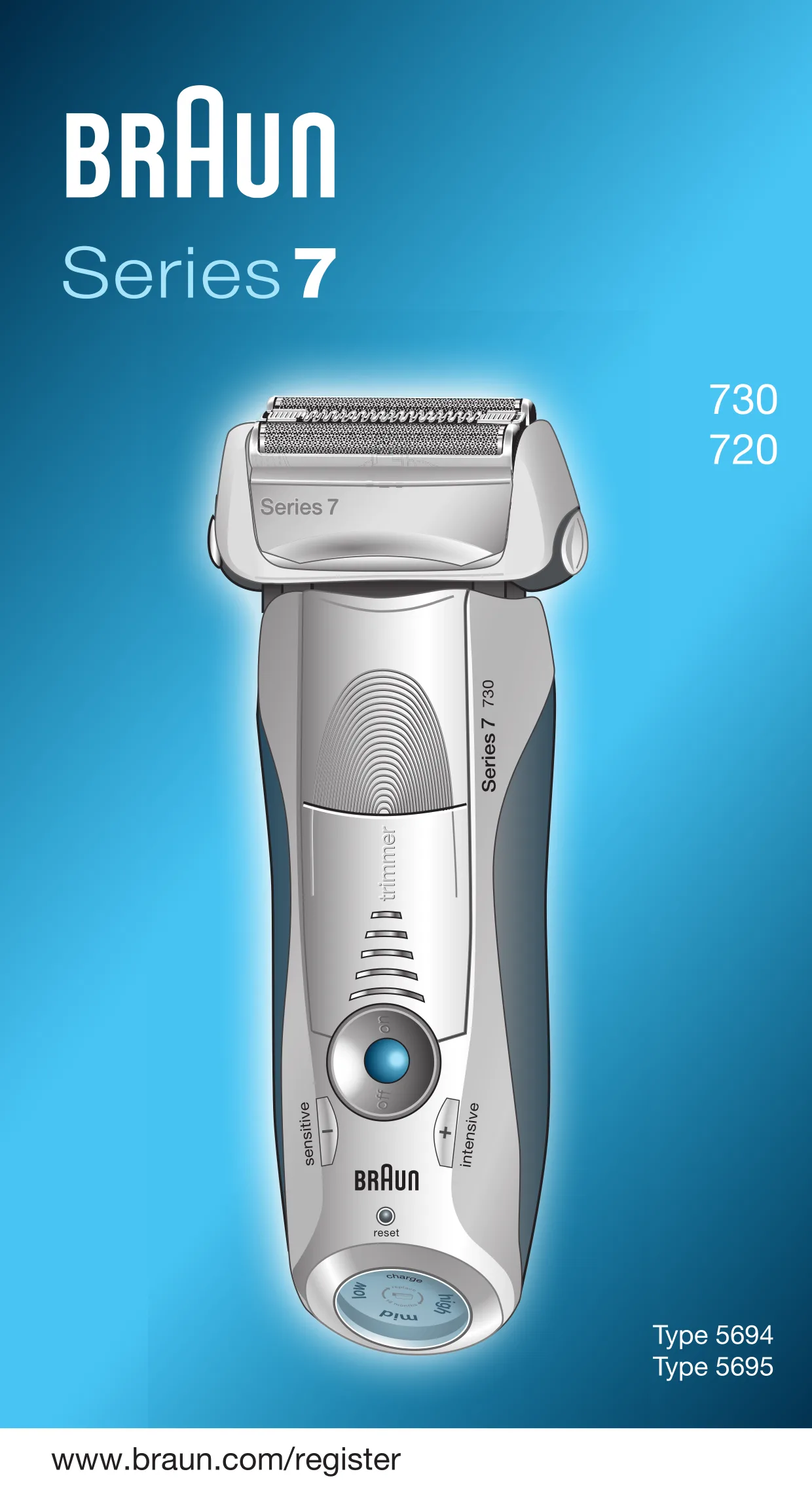 Первая страница инструкции Браун 730s-4