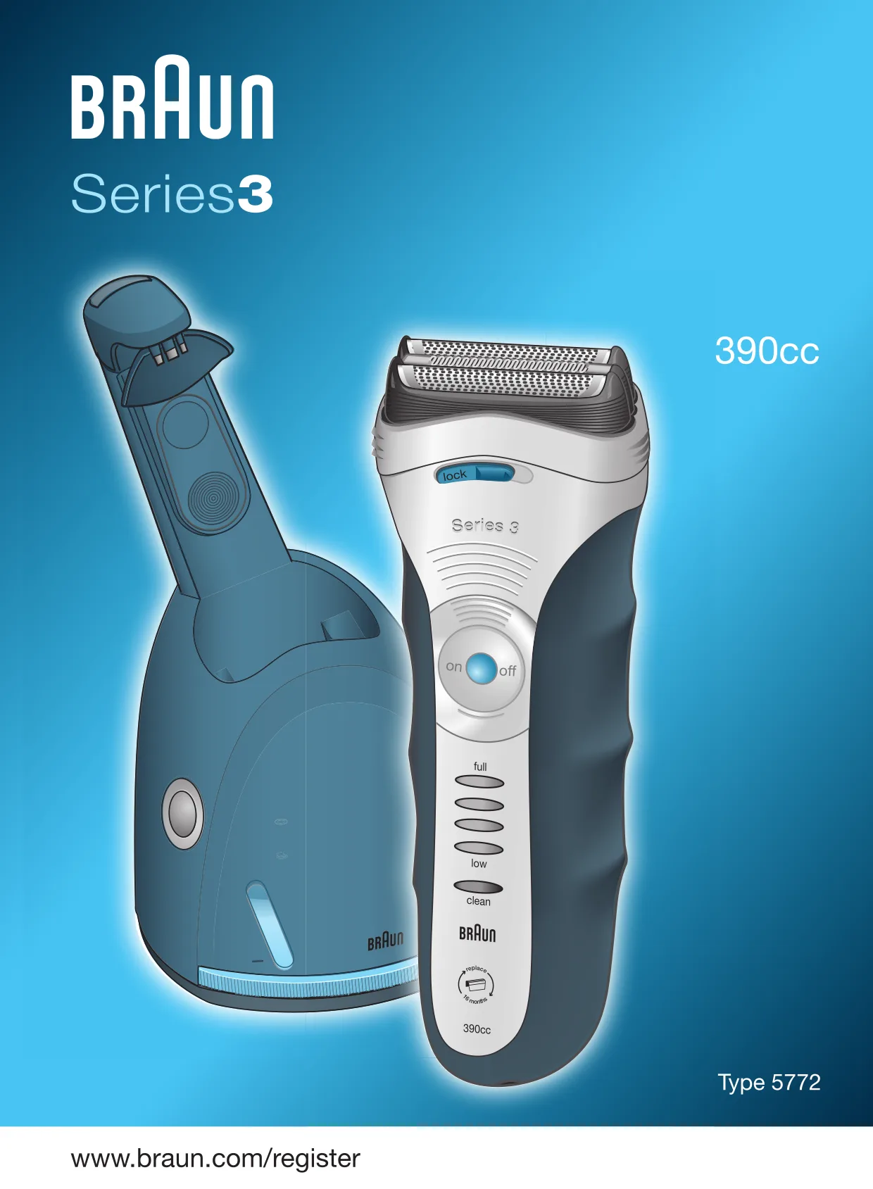 Первая страница инструкции Браун 390cc-5