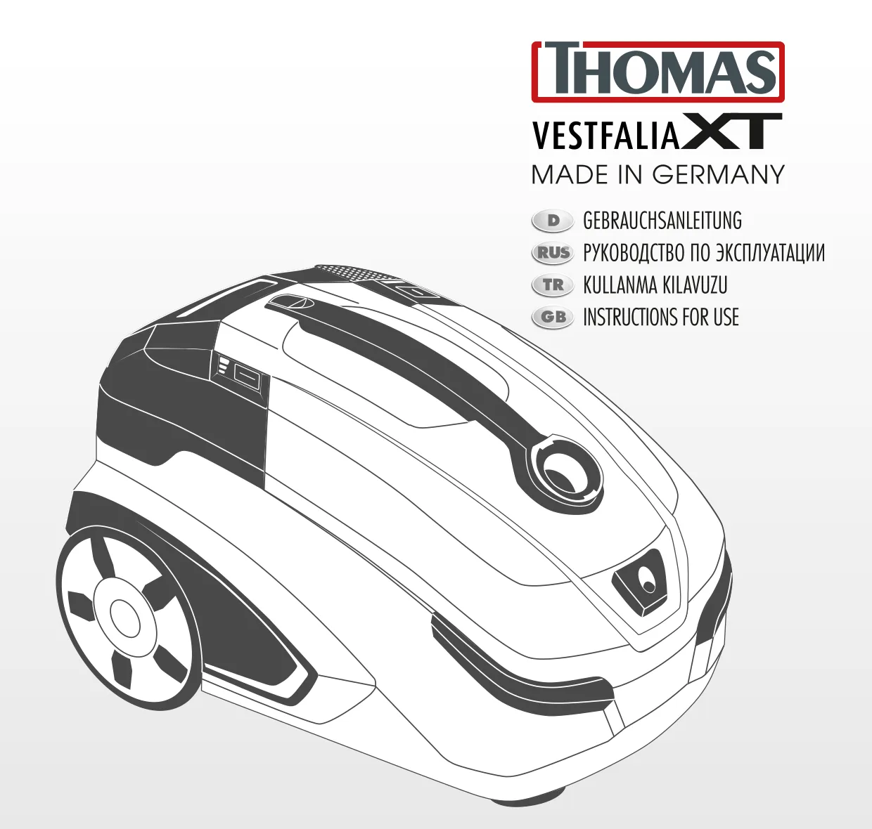 Первая страница инструкции Thomas VestfaliaXT