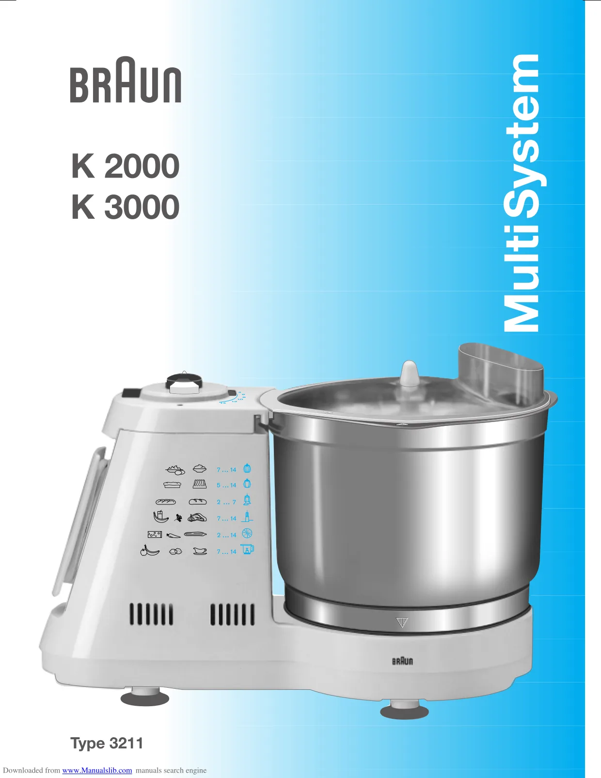 Первая страница инструкции Браун K 2000