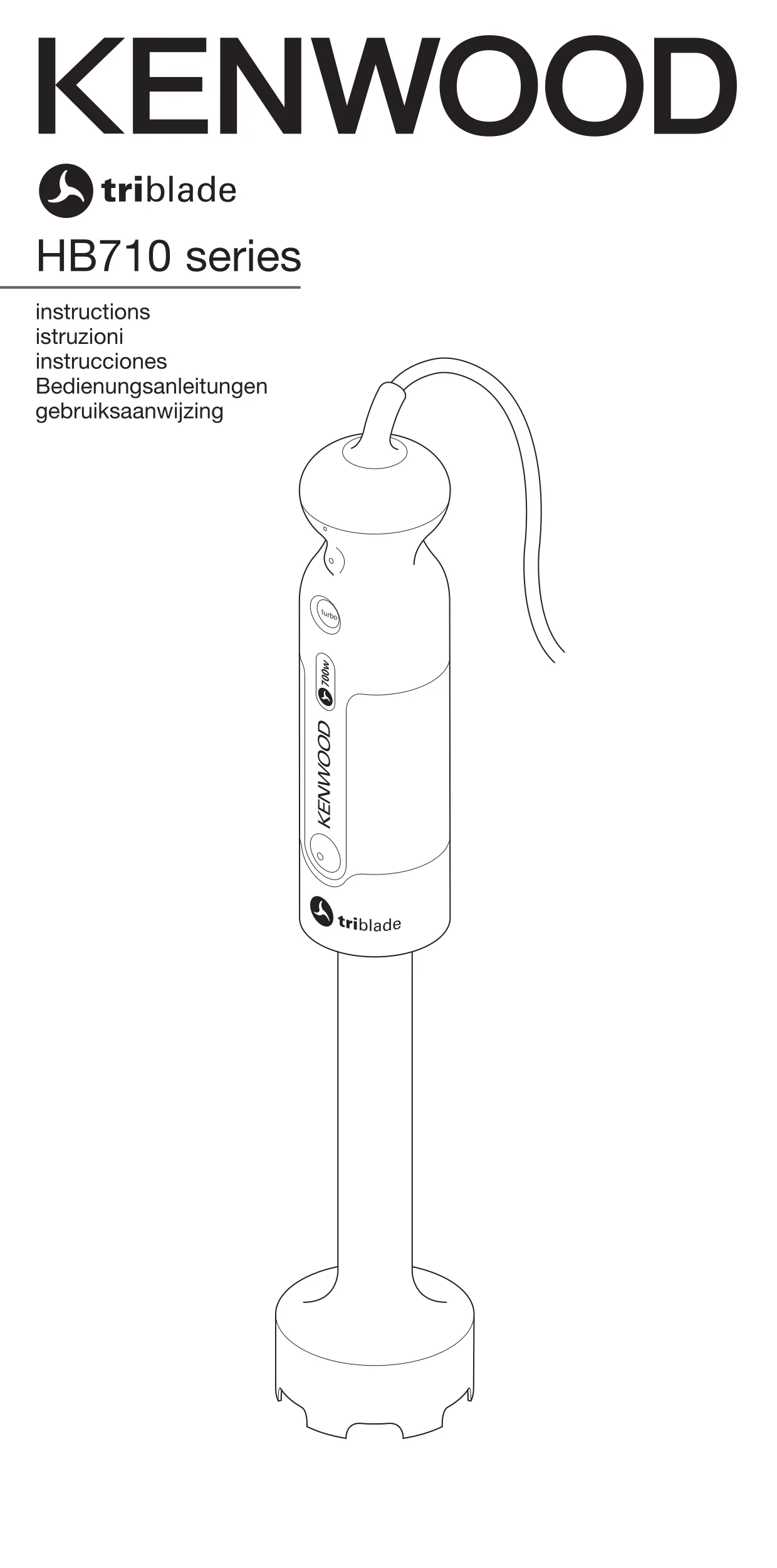 Первая страница инструкции Kenwood HB713
