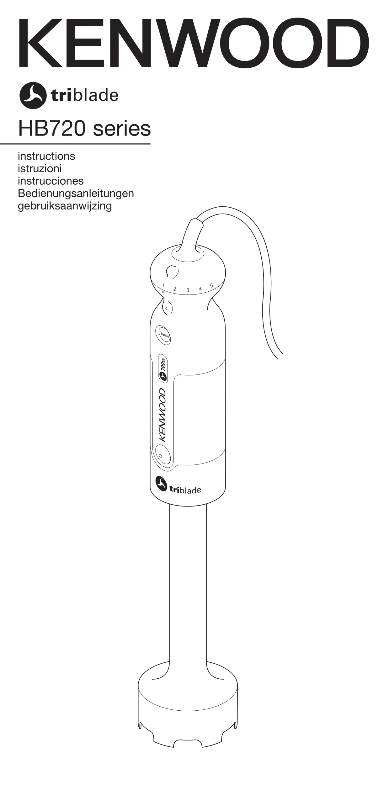 Первая страница инструкции Kenwood HB721