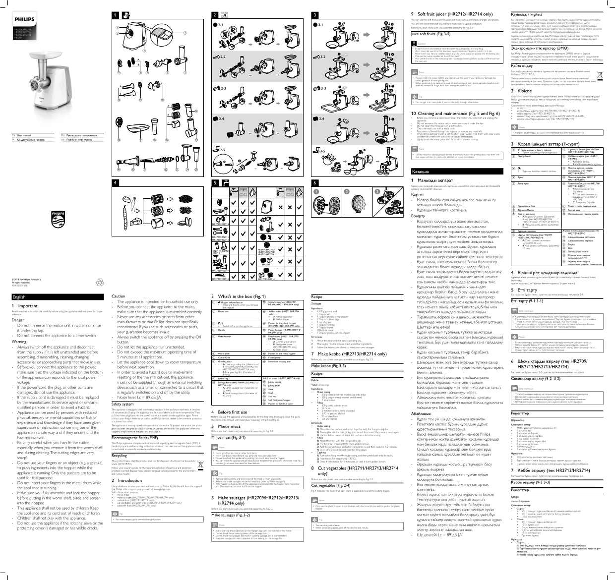 Первая страница инструкции Philips HR2709