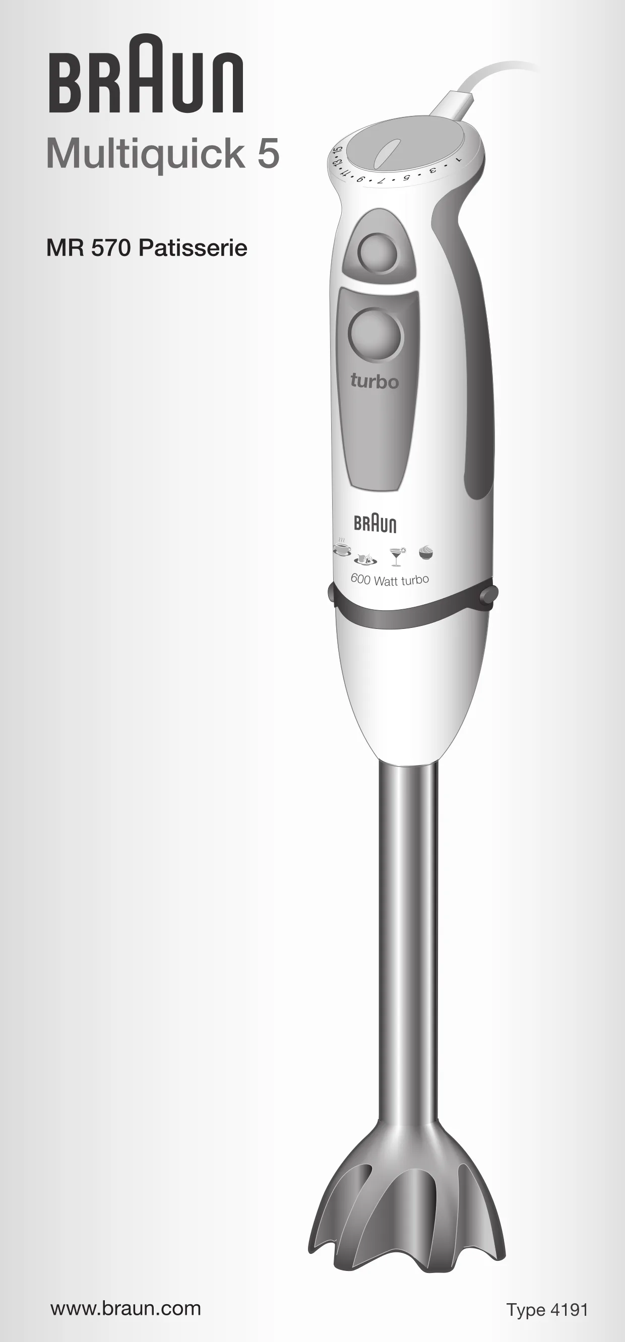 Первая страница инструкции Браун MR570