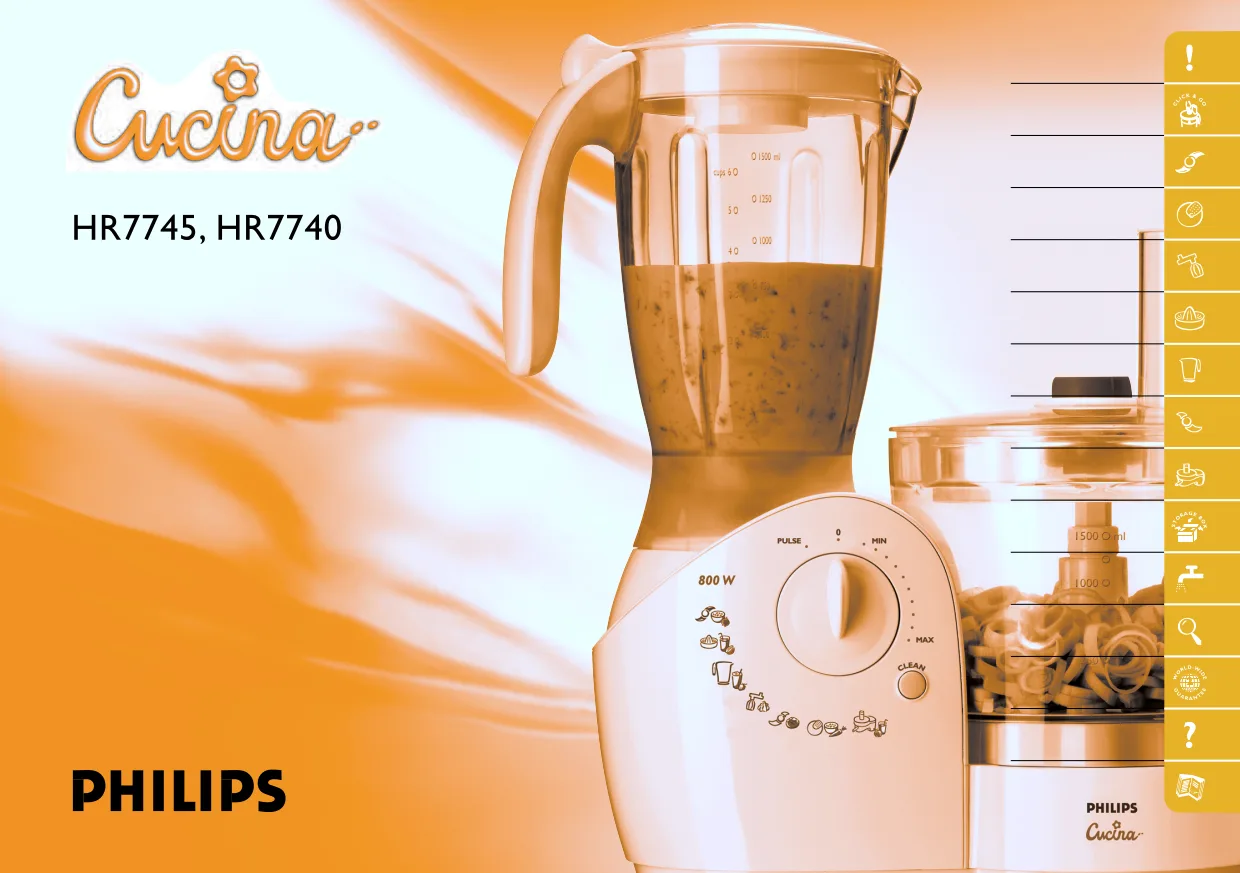 Первая страница инструкции Philips HR7740